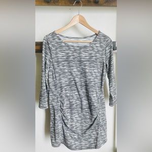 Motherhood Maternity Shirt With 3/4  Sleeves Ruching On The Side Size M